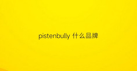 pistenbully什么品牌(plenty什么牌子)